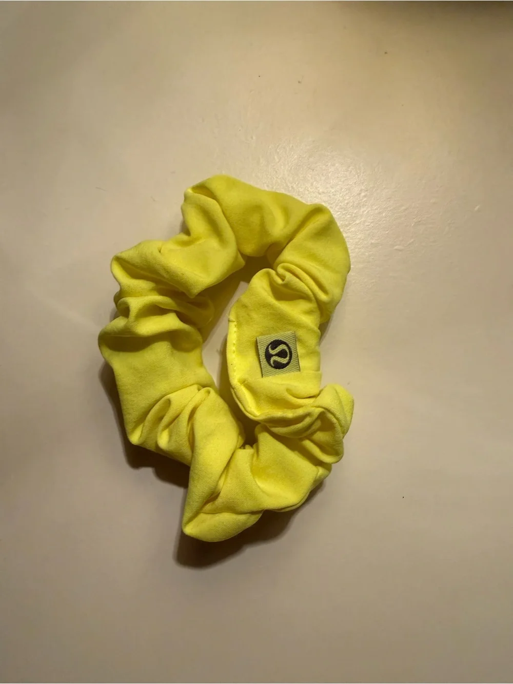 Yellow lululemon scrunchie